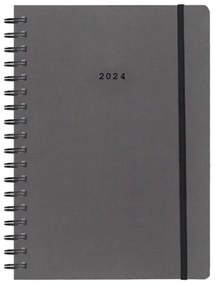 Next ημερολόγιο 2025 Natural ημερήσιο σπιράλ γκρι σκούρο με λάστιχο 12x17εκ.  τμχ.