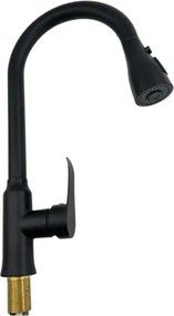 Μπαταρία βρύσης κουζίνας με επεκτεινόμενη κεφαλή - Black - 802295