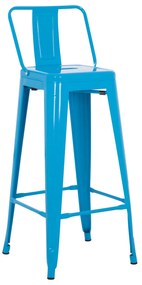 ΣΚΑΜΠΟ BAR ΜΕΤΑΛΛΙΚΟ MELITA ME ΠΛΑΤΗ ΜΠΛΕ HM8643.08 43Χ43Χ100εκ.
