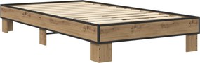 vidaXL Σκελετός Κρεβατιού Artisan Δρυς 80 x 200 cm Επεξεργασμένο Ξύλο