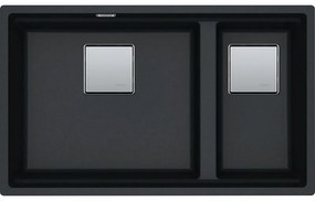 Franke Kubus 2 KNG 120 Onyx Υποκαθήμενος Γρανιτένιος Νεροχύτης 80cm