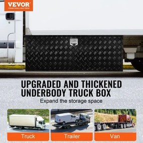 VEVOR Underbody Aluminum Truck Tool Box 60&quot; x 24&quot; x 24&quot; Trailer RV Tool Storage