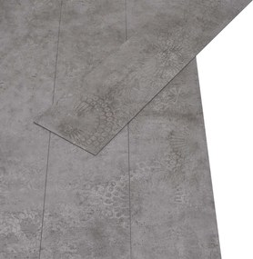 vidaXL Πλάκες Δαπέδου 36 pcs Σκυρόχρωμο Γκρι 5,02 m² PVC