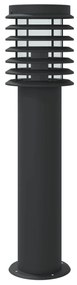 vidaXL Φωτιστικά Δαπέδου Εξ. Χώρου Αισθ. 3 τεμ. Μαύρο 60 εκ Αν. Ατσάλι