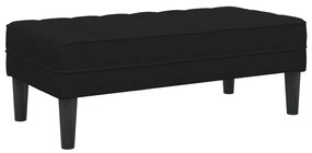 vidaXL Παγκάκι Μαύρο 113x57x39 εκ. Βελούδο