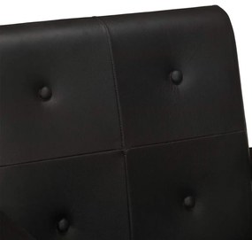 vidaXL Πολυθρόνα Μαύρη από Γνήσιο Δέρμα
