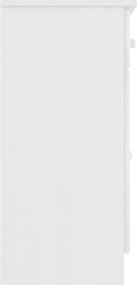 vidaXL Ντουλάπι ALTA Λευκό 77 x 35 x 73 εκ. από Μασίφ Ξύλο Πεύκου