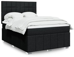 ΚΡΕΒΑΤΙ BOXSPRING ΜΕ ΣΤΡΩΜΑ ΜΑΥΡΟ 140X190 ΕΚ. ΥΦΑΣΜΑΤΙΝΟ 3291665