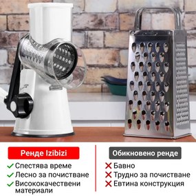 Rendezvous Izibizi PS-336A, 3 εναλλάξιμα εξαρτήματα, Ανοξείδωτο ατσάλι, Βάση κενού, Λευκό