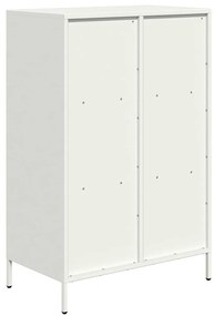 vidaXL Ντουλάπα Λευκό 68x39x103,5 εκ. από Χάλυβα