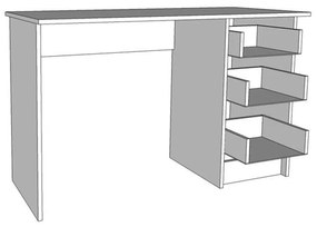 Γραφείο Leo Λευκό 121x50x74,5 εκ.