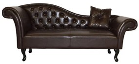 ΑΝΑΚΛΙΝΔΡΟ T.CHESTERFIELD NIOVI HM3007.01 PU ΣΚ.ΚΑΦΕ-ΜΑΥΡΑ ΠΟΔΙΑ 190x61x84Yεκ.