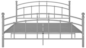 vidaXL Πλαίσιο Κρεβατιού Γκρι 140 x 200 εκ. Μεταλλικό