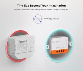 SONOFF smart διακόπτης ZBMINI-L2, 1-gang, ZigBee 3.0, λευκός