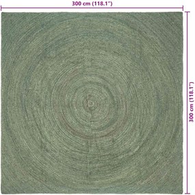 vidaXL Χαλιά χώρου Λαδί 300 x 300 cm Γιούτα