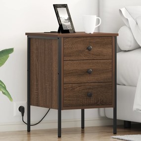 vidaXL Κουτιά Κρεβατοκάμαρας 2 pcs Καφέ δρυς 42 x 41 x 61 εκ