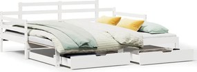 vidaXL Καναπές Κρεβάτι Συρόμενος Χωρίς Στρώμα 90x200 εκ. &amp; Συρτάρια