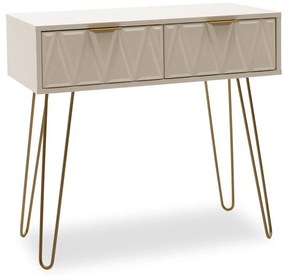Κονσόλα Isla 066-000008 80x39x74 White-Gold Particle Board, Melamine