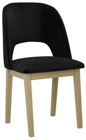 Καρέκλα Victorville 333, Sonoma οξιά, Μαύρο, 82x45x45cm, 6 kg, Ταπισερί, Ξύλινα, Ξύλο: Οξιά | Epipla1.gr