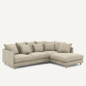 Γωνιακός καναπές από λινό βελούδο, LAZARE