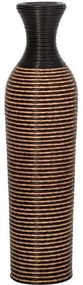 Βάζο 374-225-610 70cm Natural-Black Rattan,Τεχνόδερμα