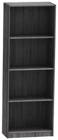 Βιβλιοθήκη Presley pakoworld σε ανθρακί-wenge απόχρωση 60x30x167εκ