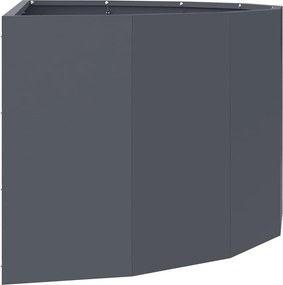 vidaXL Γλάστρα Ανθρακί 90 x 45 x 35 cm Ατσάλι