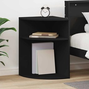 vidaXL End Table Μαύρο 39,7 x 39,7 x 60 εκ Επεξεργασμένο ξύλο