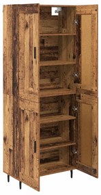 vidaXL Highboard 2 pcs Παλιό Ξύλο Σύνθετο Ξύλο και Γυαλί