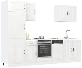 vidaXL Σετ Ντουλάπια Κουζίνας 7 Τεμαχίων Lucca Επεξεργασμένο Ξύλο