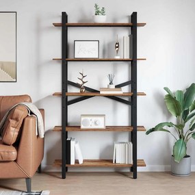 vidaXL Ράφι Βιβλίων 5 επιπέδων 100 x 33,5 x 178 εκ Επεξεργασμένο Ξύλο