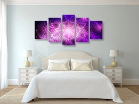 Εικόνα 5 τμημάτων Mandala με φόντο γαλαξία - 200x100