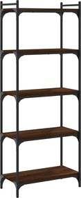 vidaXL Βιβλιοθήκη 5 Επιπέδων Καφέ Δρυς 60 x 30 x 154 εκ. Επεξεργ. Ξύλο