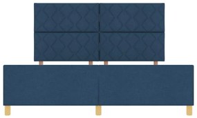 vidaXL Σκελετός Κρεβατιού με κεφαλάρι Μπλε 180 x 200 cm ύφασμα