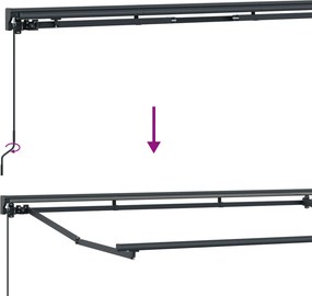 vidaXL Χειροκίνητο πλαίσιο τέντας με LED Άμμος 4,5 x 3,5 μ
