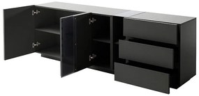 Χαμηλός Μπουφές Σκούρο Γκρι 200x42x67 cm