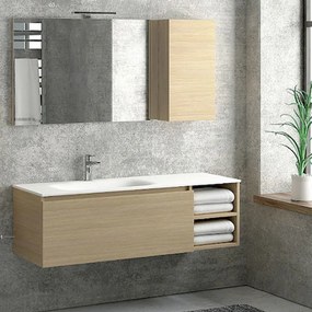 Νιπτήρας Ένθετος Επίπλου Space-135 135x46x16cm White Karag Ομοιογενές