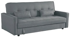 OPEN Καναπές - Κρεβάτι με Αποθηκευτικό Χώρο, 3θέσιος, Ύφασμα Γκρι 200x86x89cm Bed:112x181x41cm