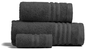 Πετσέτες Premio Σετ 3τμχ Dark Grey Melinen Towels Set 100% Βαμβάκι