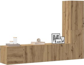 vidaXL 3 τεμαχίων σετ επίτοιχου ντουλαπιού τηλεόρασης