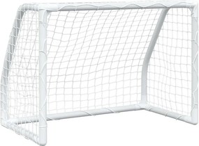 vidaXL Τέρματα Παιδικά 2 Τεμ. Λευκά 64x35x48 εκ. Μεταλλικά με Μπάλα