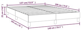 Σκελετός Κρεβατιού Χωρίς Στρώμα Μαύρο 140x190 εκ. Υφασμάτινο - Μαύρο