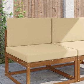 vidaXL Μαξιλάρι Καναπέ Εξωτερικού Χώρου 2 pcs Μπεζ Πολυεστέρας