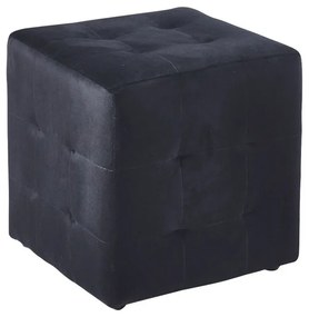 CONY Σκαμπό Βοηθητικό, Ύφασμα Velure Μαύρο  37x37x42cm [-Μαύρο-] [-Ύφασμα-] Ε7046,11