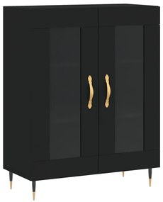 vidaXL Ντουλάπι Μαύρο 69,5x34x180 εκ. από Επεξεργασμένο Ξύλο