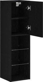 vidaXL Σετ επίπλου τηλεόρασης 2 pcs Μαύρη Οξυά Επεξεργασμένο Ξύλο