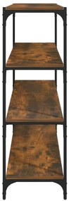 vidaXL Βιβλιοθήκη Καπνιστή Δρυς 100 x 33 x 100 εκ. Επεξ. Ξύλο &amp; Ατσάλι
