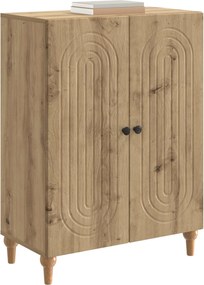 vidaXL Πλαϊνό γραφείο Artisan Δρυς 66 x 34,5 x 90 εκ