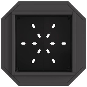 vidaXL Άκαπνος Φλοτέρ Μαύρο 48x48x51 εκ. από Ατσάλι