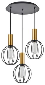 Φωτιστικό Οροφής Τρίφωτο Homelighting 77-8628 Gold